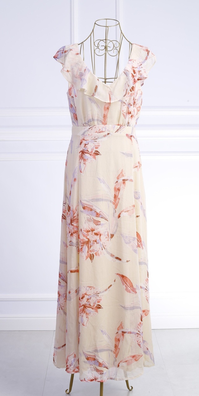 Rochie dama lunga cu imprimeu floral