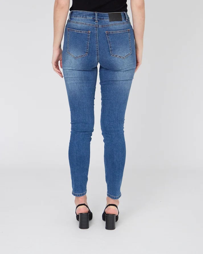 Blugi dama BREAL skinny fit albastru - 2 | YEO
