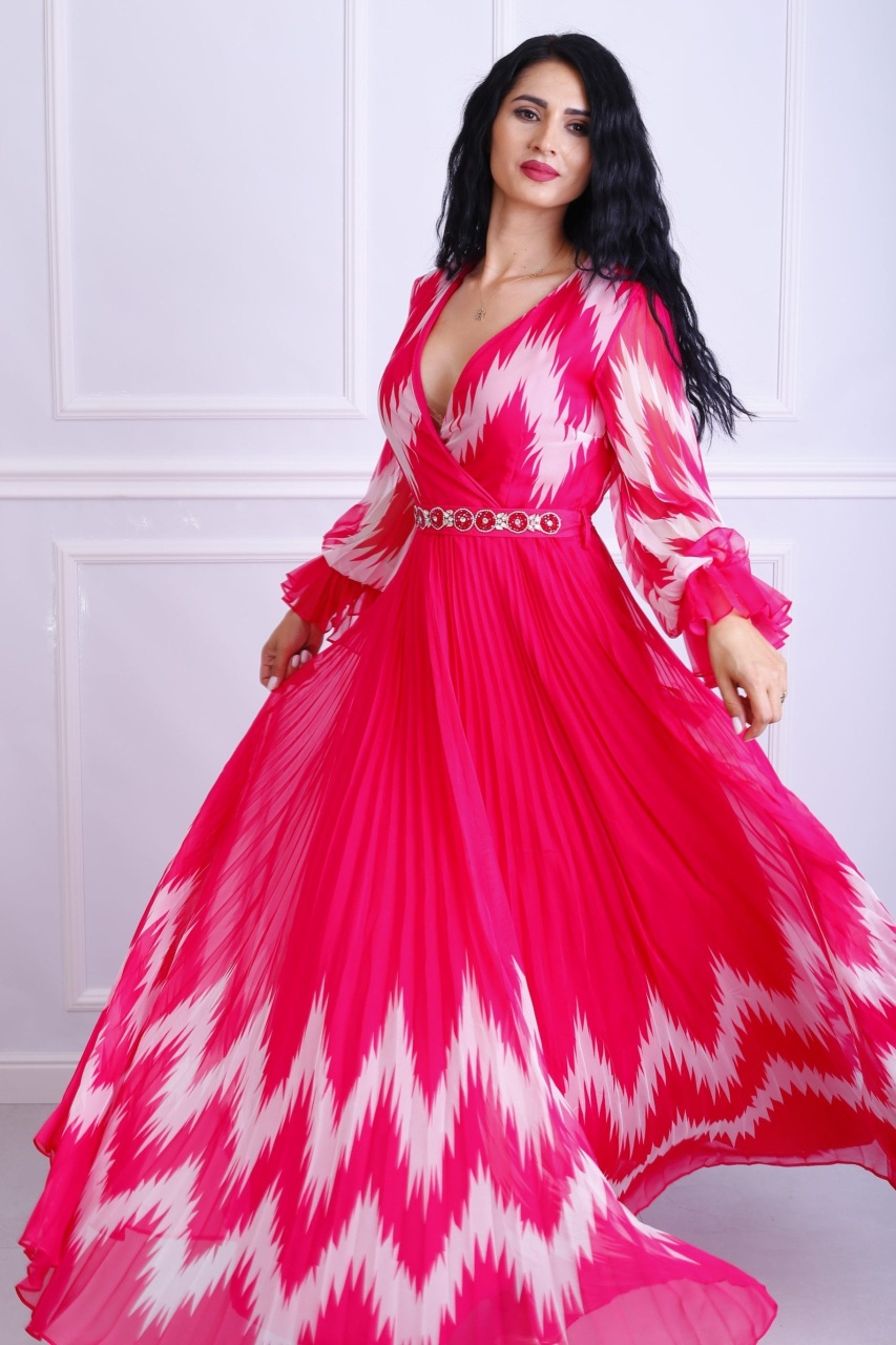 Rochie dama eleganta Romina pe roz - 2 | YEO