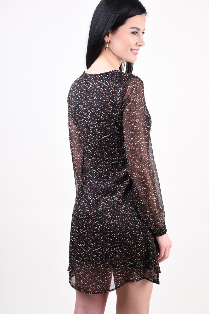 Rochie dama Only Riley scurta cu maneci lungi neagra - 1 | YEO