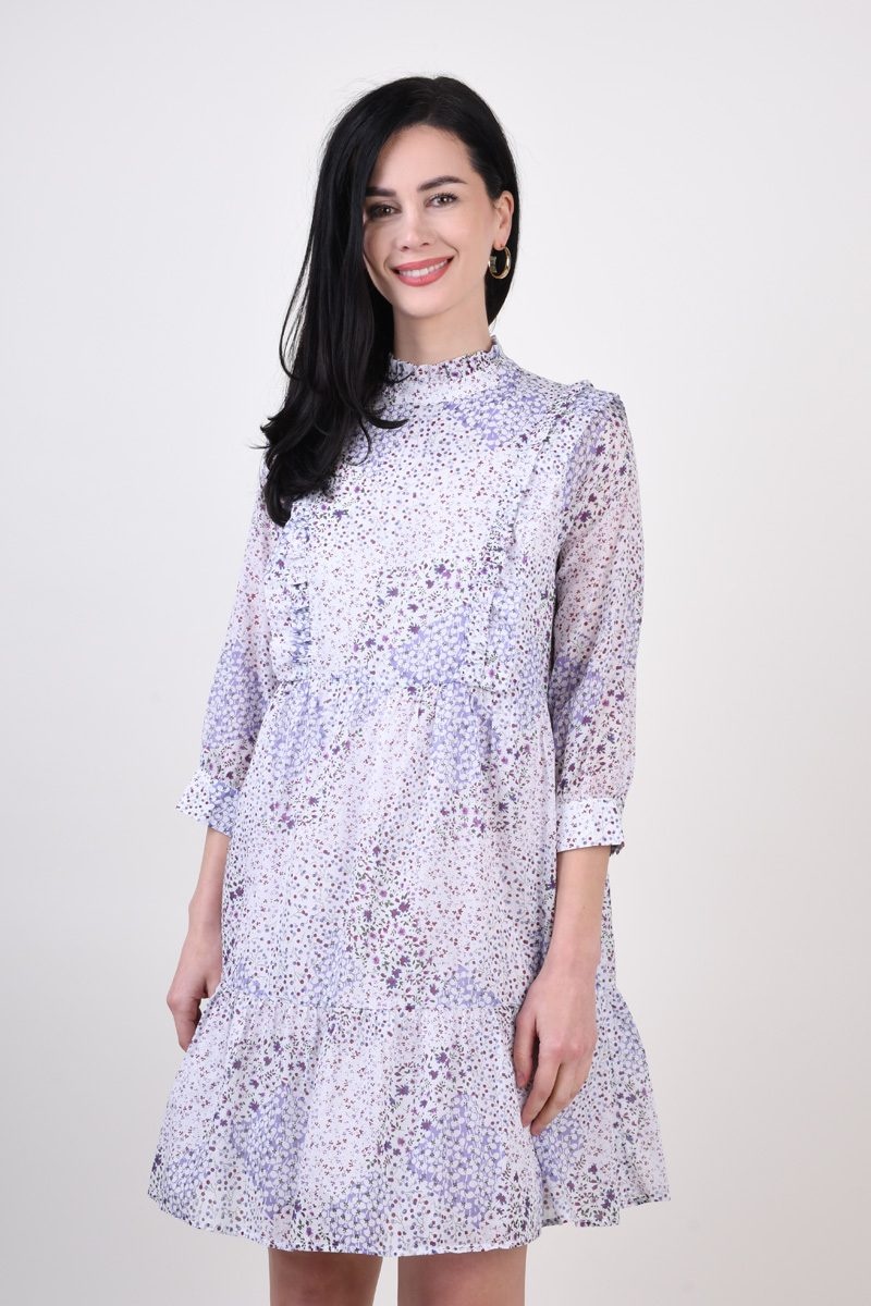 Rochie dama Vero Moda alba cu imprimeu floral