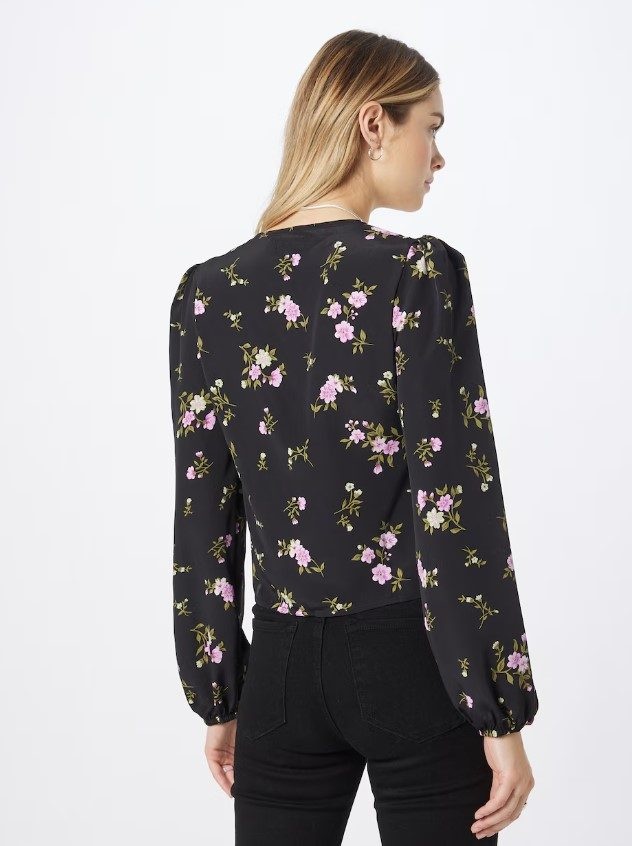 Bluza dama Oasis cu imprimeu floral negru - 1 | YEO