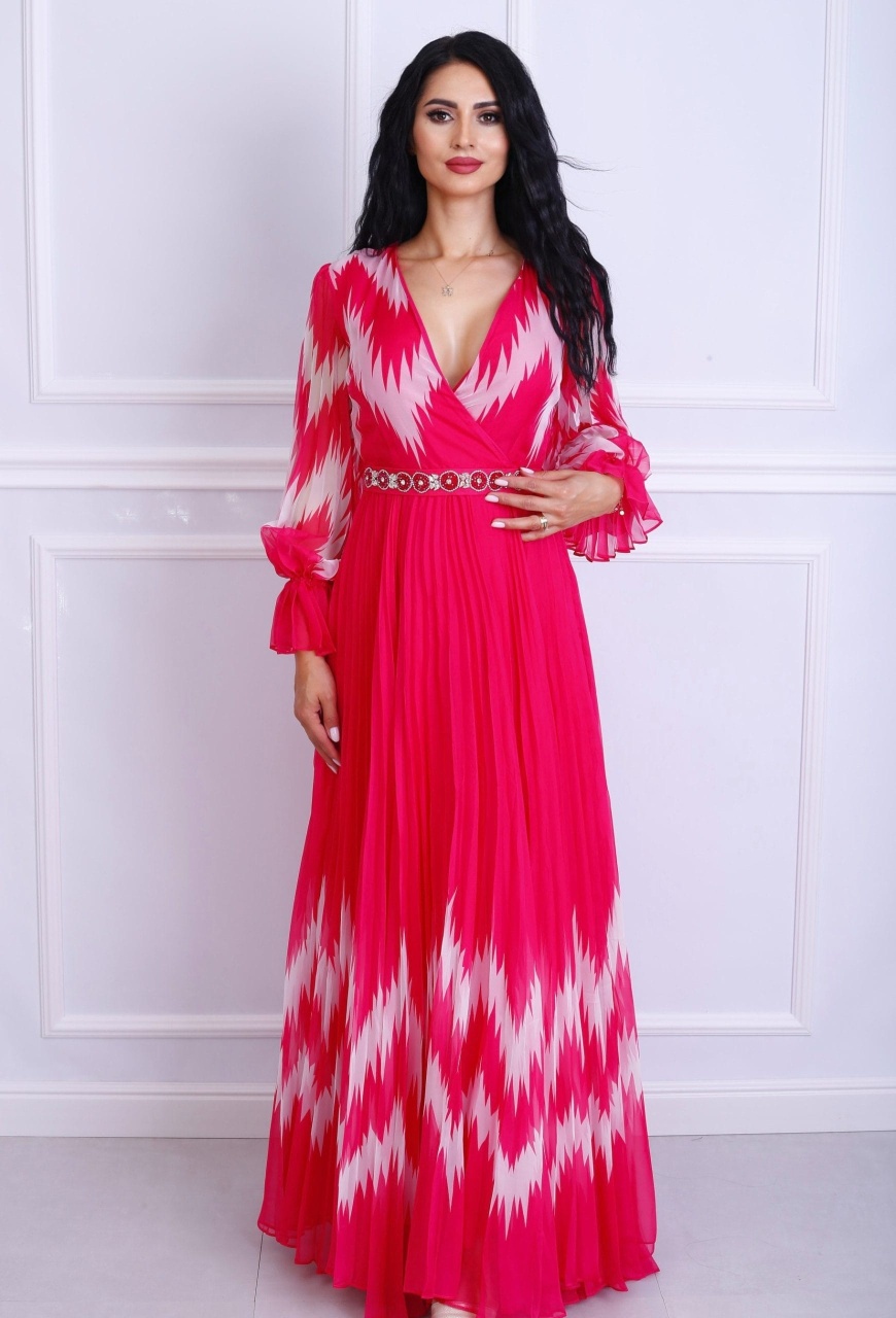 Rochie dama eleganta Romina pe roz