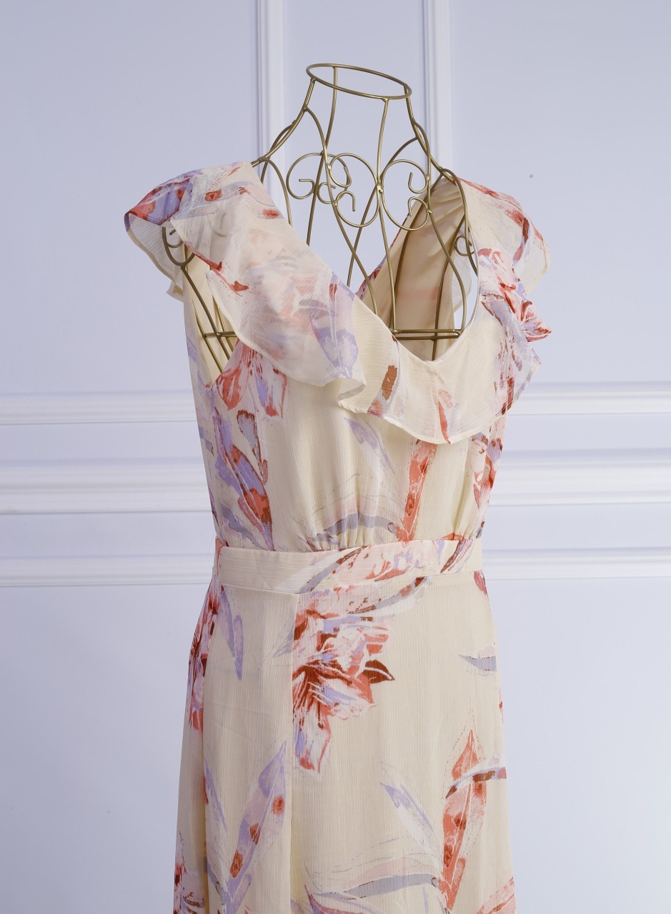 Rochie dama lunga cu imprimeu floral - 1 | YEO