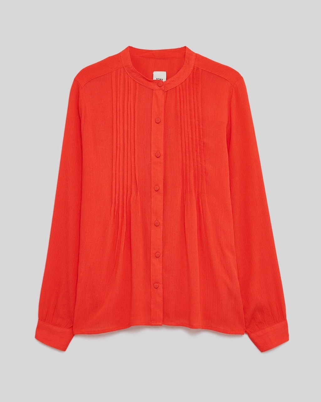 Bluza dama ICHI cu butoni falsi rosu - 2 | YEO