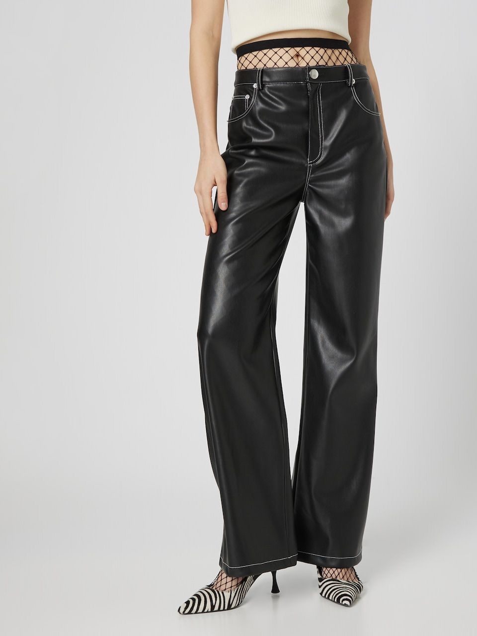 Pantaloni dama din piele ecologica About You Collections