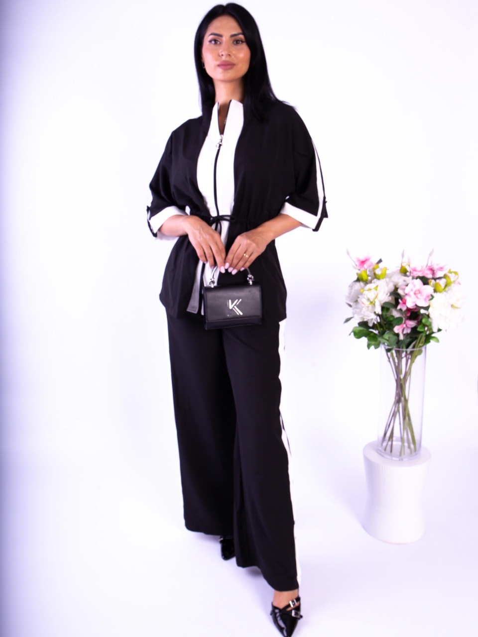 Compleu casual dama Beatriz cu bluza si pantaloni lungi pentru tinute lejere si moderne - 1 | YEO