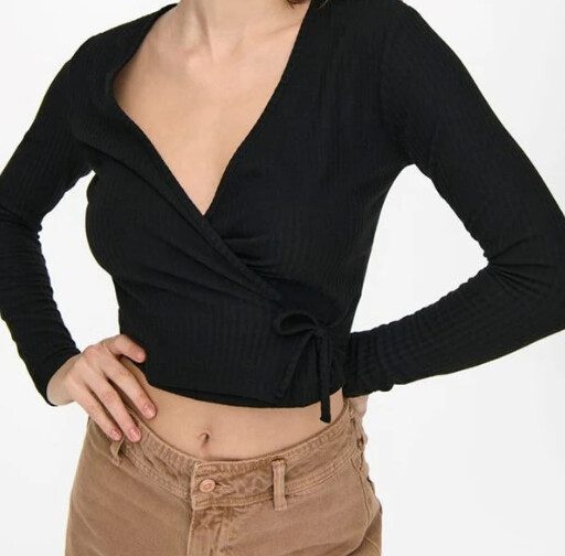Bluza dama EMMA decoltata negru