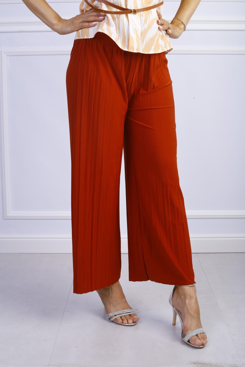 Pantaloni dama evazati cu pliuri - 2 | YEO