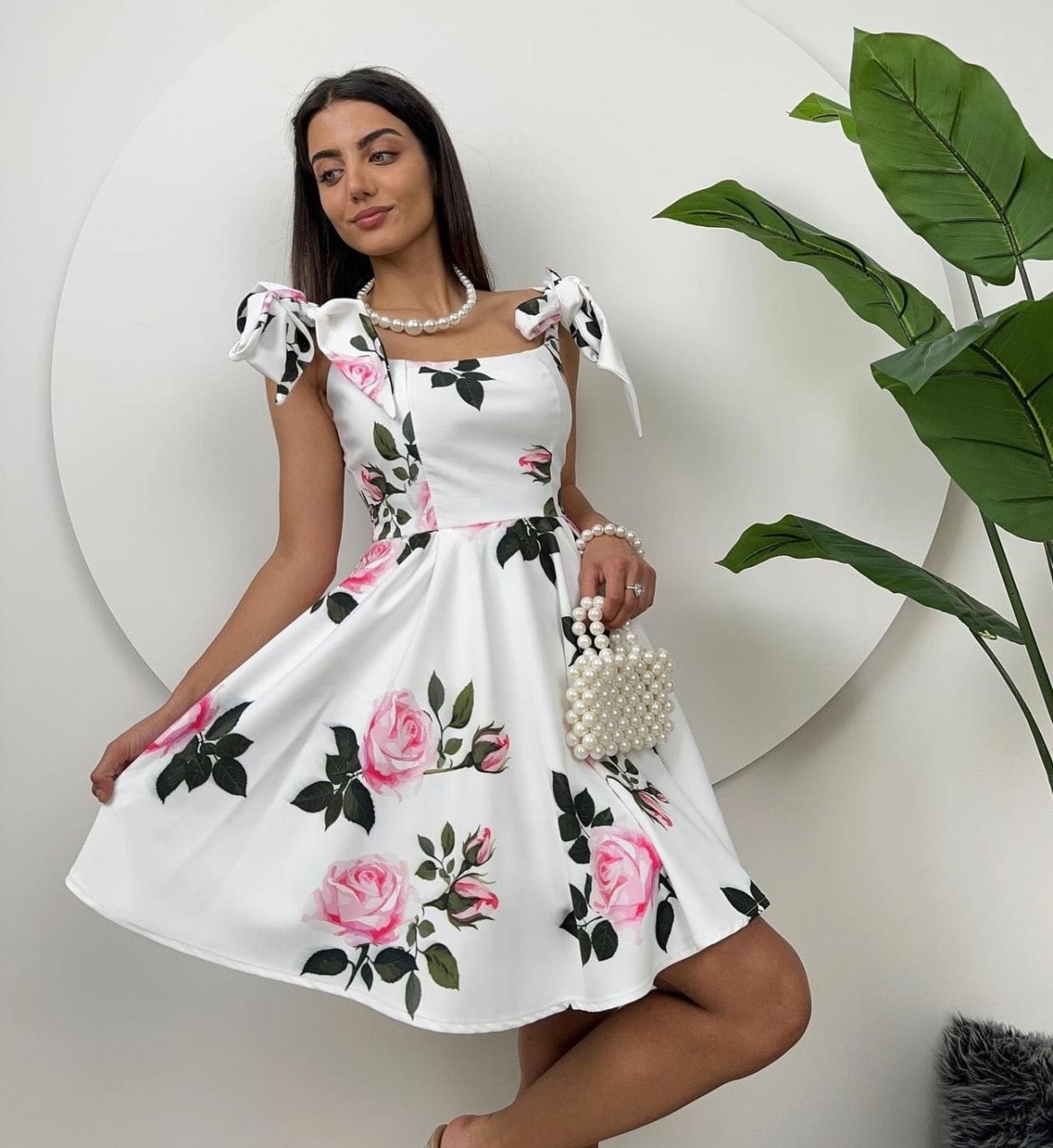Rochie dama eleganta cu imprimeu floral - 1 | YEO