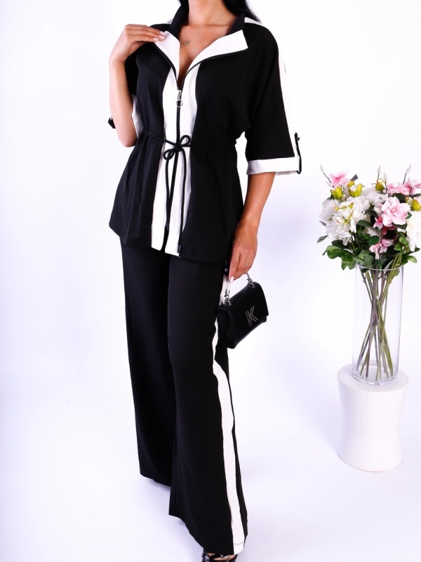 Compleu casual dama Beatriz cu bluza si pantaloni lungi pentru tinute lejere si moderne