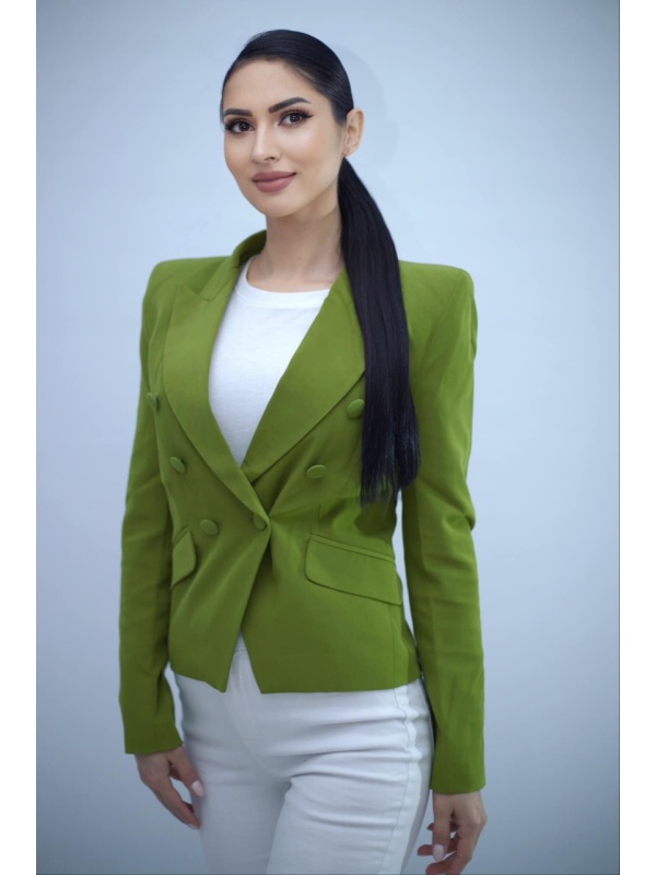 Sacou dama KING&KLOWNS cambrat verde olive