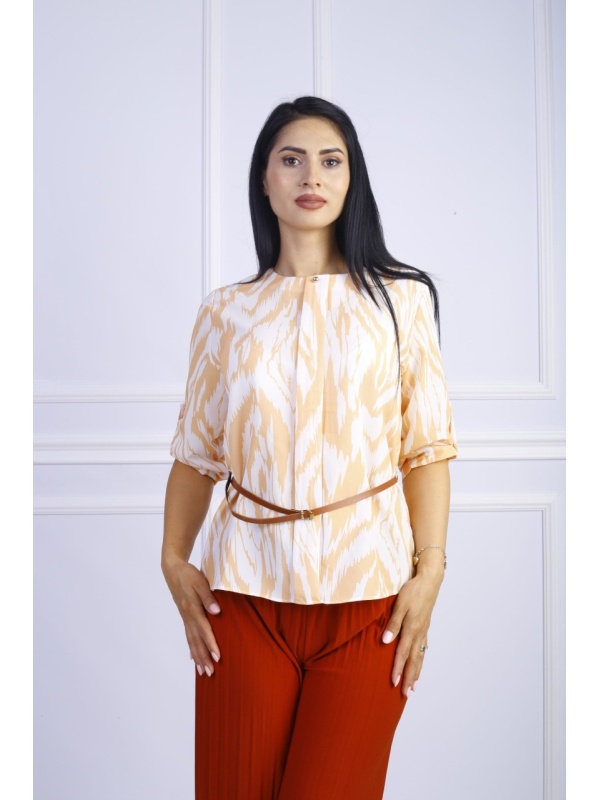 Camasa dama RAISA accesorizata cu curea in talie - Img 3