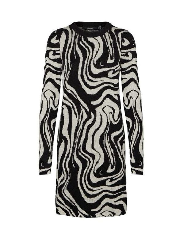 Rochie Casual VERO MODA neagra cu model - Img 3