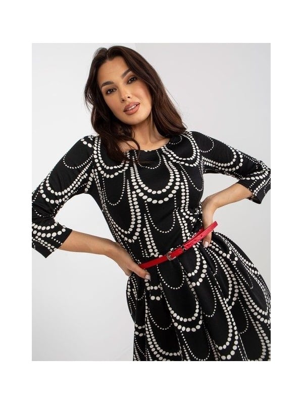 Rochie midi neagră elegantă cu detalii la bust – rafinată pentru ocazii