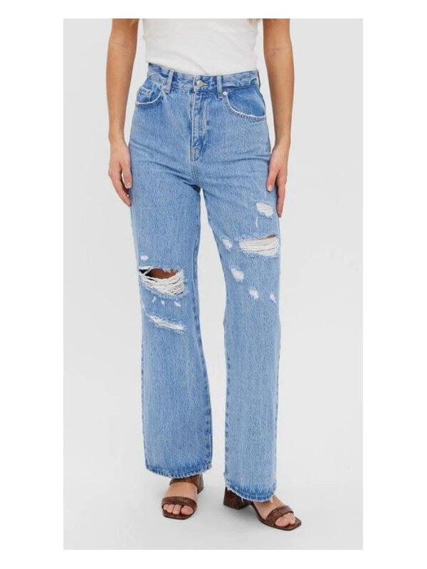 Blugi dama VERO MODA confort fit evazati albastri