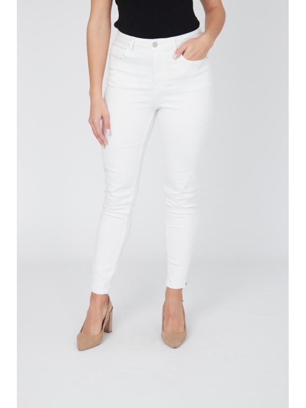 Blugi dama VILA slim fit alb