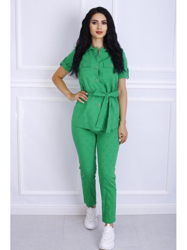 Compleu dama casual cu maneca scurta