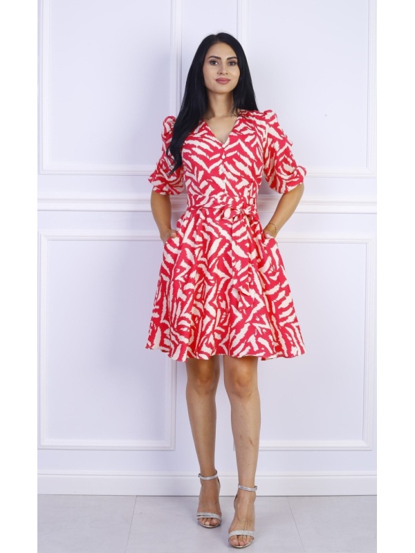Rochie dama Cristina accesorizata cu cordon in talie