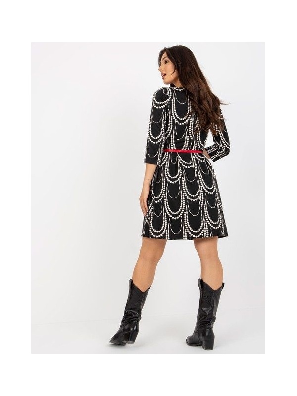 Rochie midi neagră elegantă cu detalii la bust – rafinată pentru ocazii