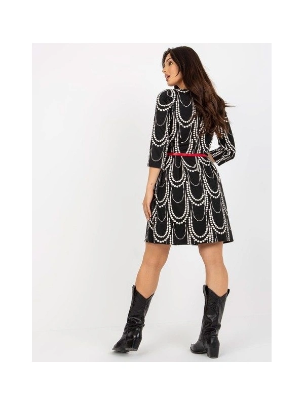 Rochie midi neagră elegantă cu detalii la bust – rafinată pentru ocazii