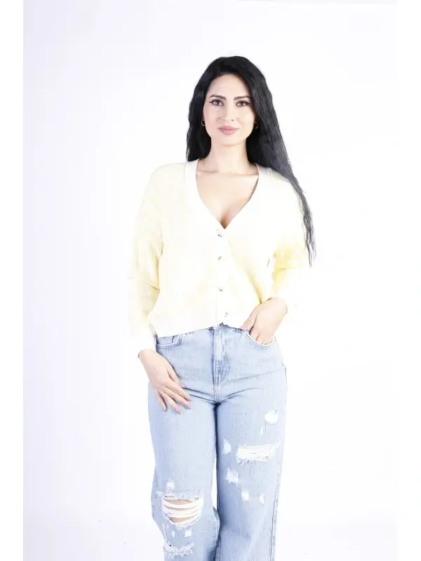 Cardigan dama Only Vega galben