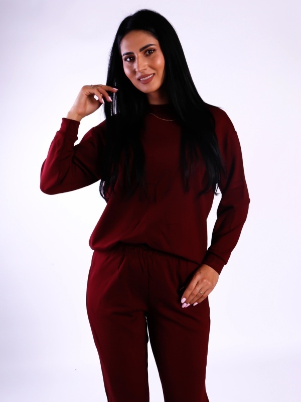 compleu dama lejer burgundy ideal  activitati zilnice