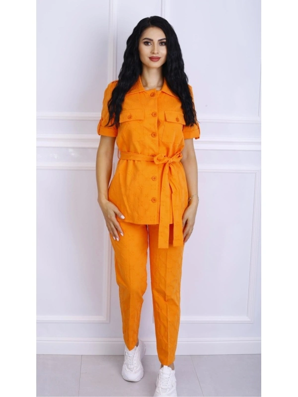 Compleu dama casual cu maneca scurta