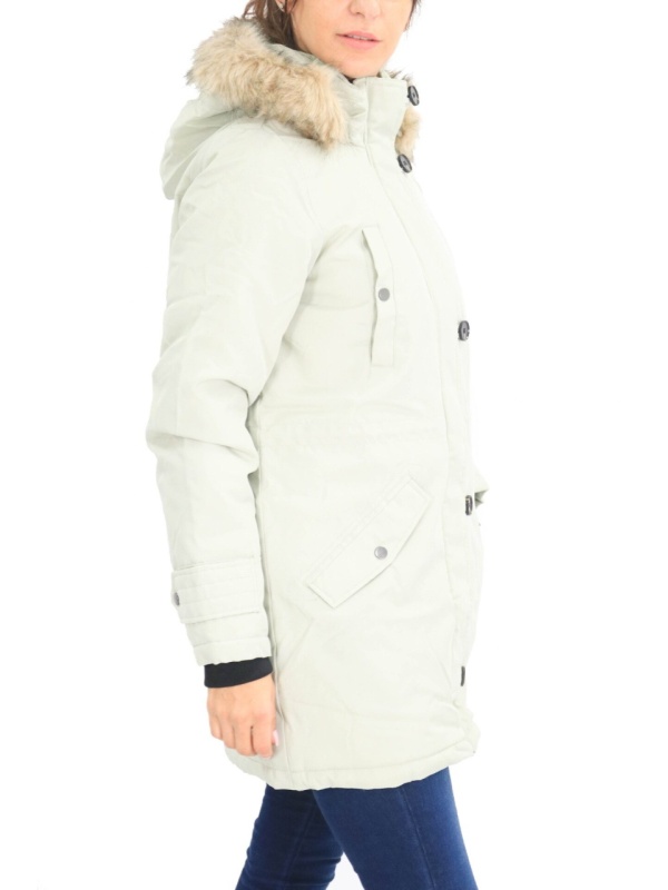 Geaca dama lunga VERO MODA cu gluga imblanita