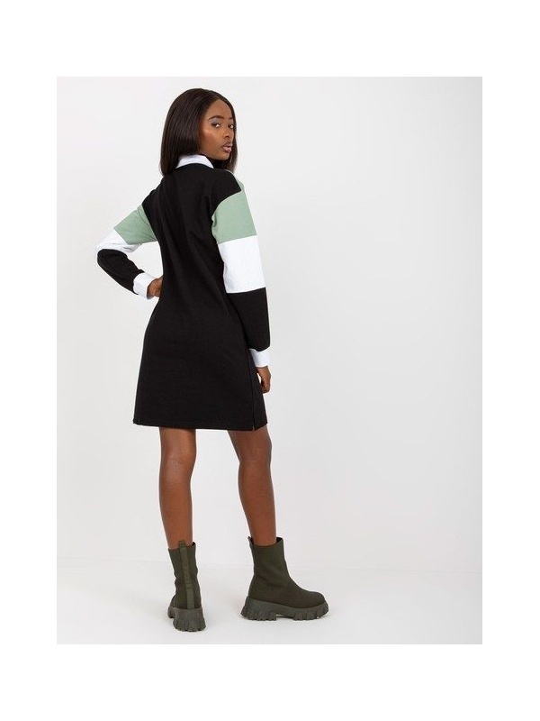 Rochie dama casual RUE PARIS polo look verde - Img 2
