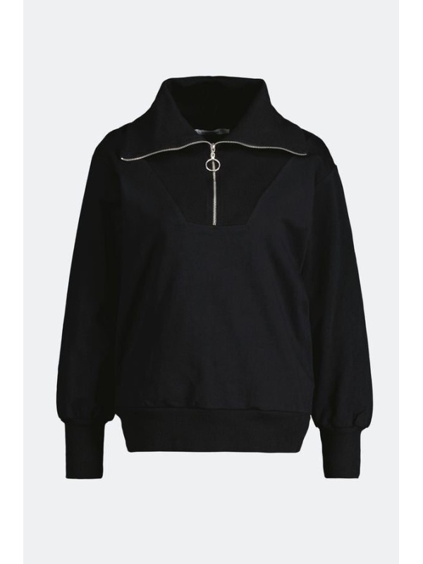 Bluza dama cu guler Neagra Kings&Clowns