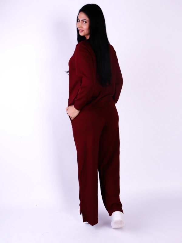 compleu dama lejer burgundy ideal  activitati zilnice