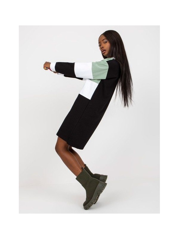 Rochie dama casual RUE PARIS polo look verde - Img 3