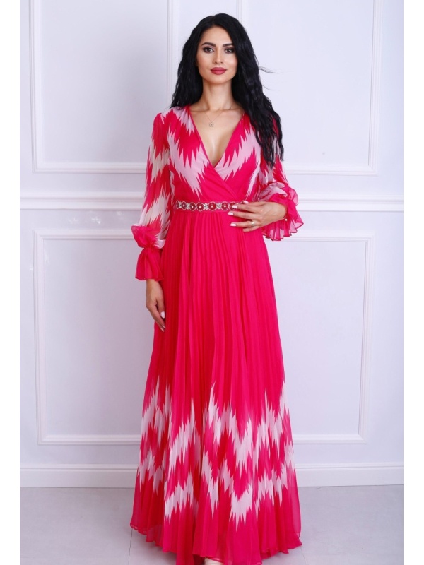 Rochie dama eleganta Romina pe roz pentru evenimente formale și ocazii speciale