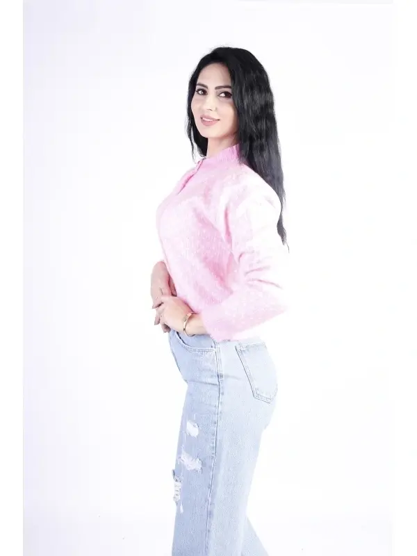 Cardigan dama tricotat cu nasturi aurii