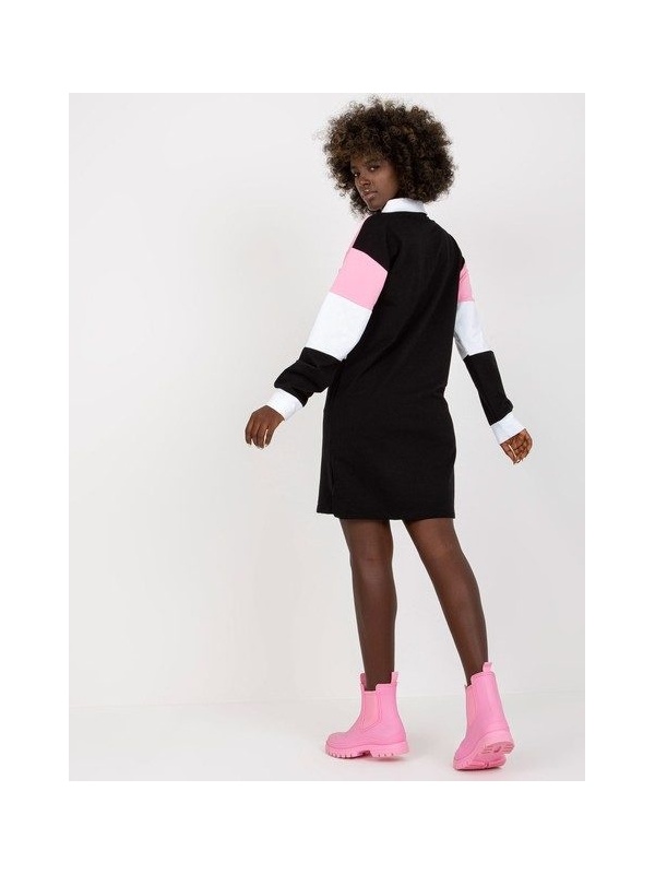 Rochie dama casual RUE PARIS polo look roz - Img 2