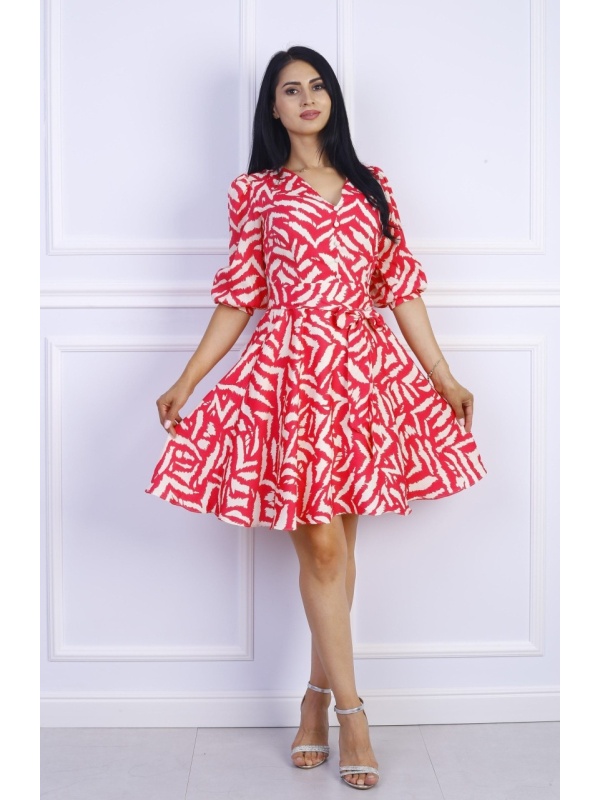 Rochie dama Cristina accesorizata cu cordon in talie - Img 3