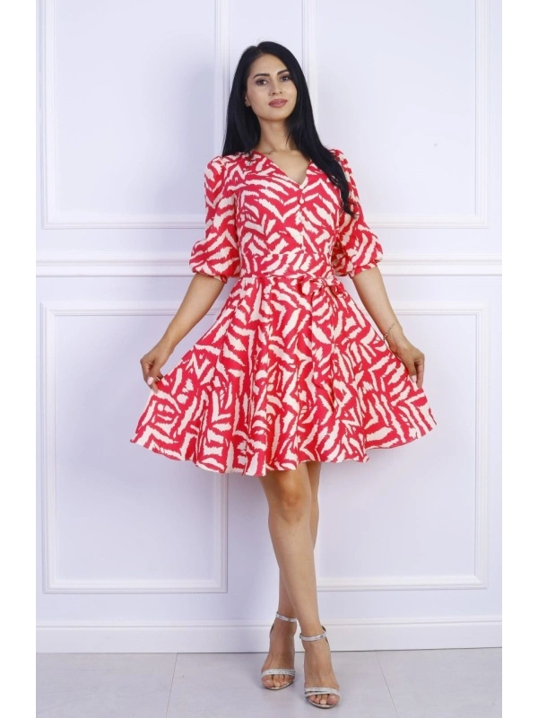Rochie dama Cristina accesorizata cu cordon in talie - Img 3