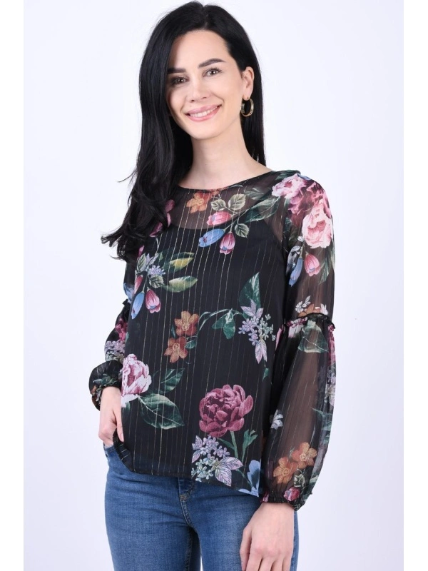 Bluza dama OBJECT cu imprimeu floral