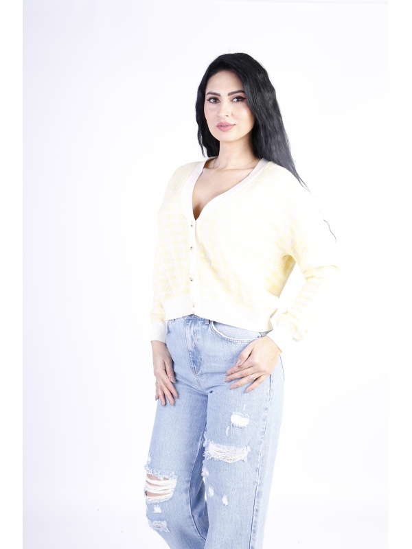 Cardigan dama Only Vega galben