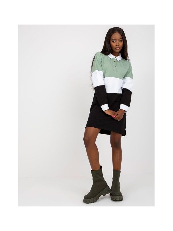 Rochie dama casual RUE PARIS polo look verde