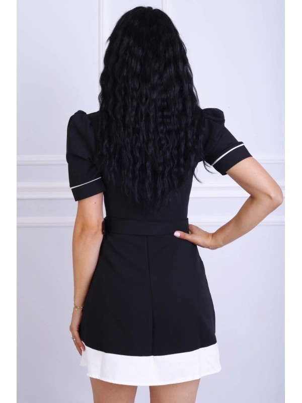 Rochie midi elegantă cu buzunare și curea în talie – stil feminin