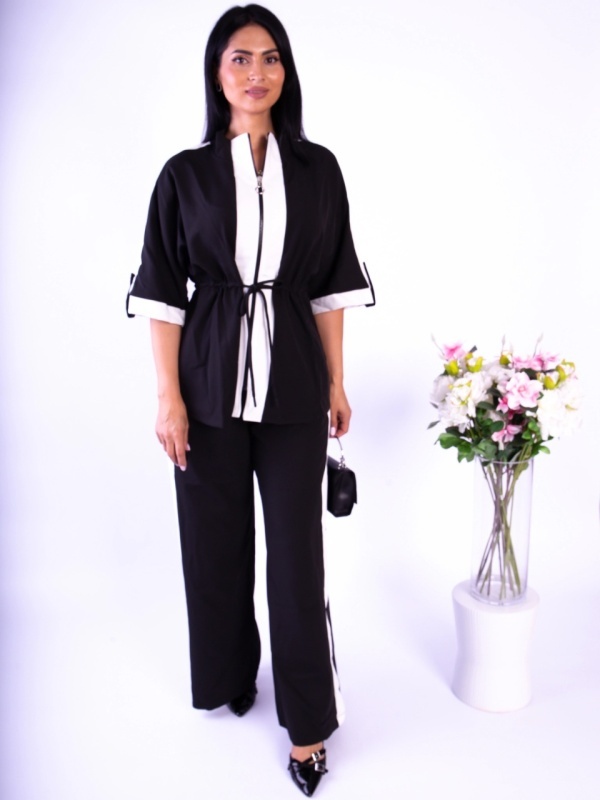 Compleu casual dama Beatriz cu bluza si pantaloni lungi pentru tinute lejere si moderne