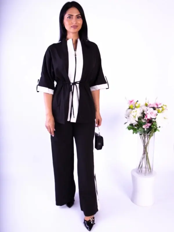 Compleu casual dama Beatriz cu bluza si pantaloni lungi pentru tinute lejere si moderne