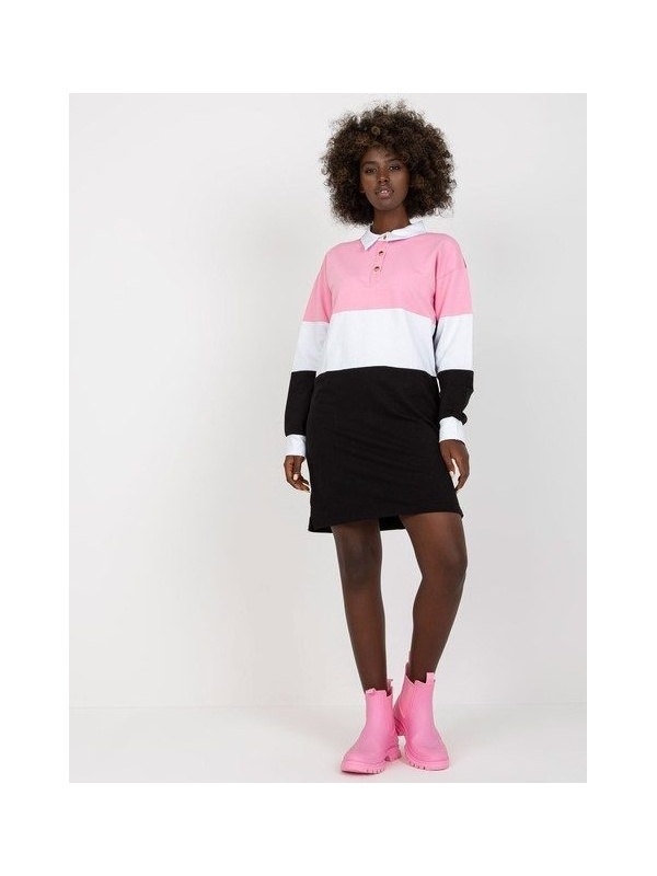 Rochie dama casual RUE PARIS polo look roz