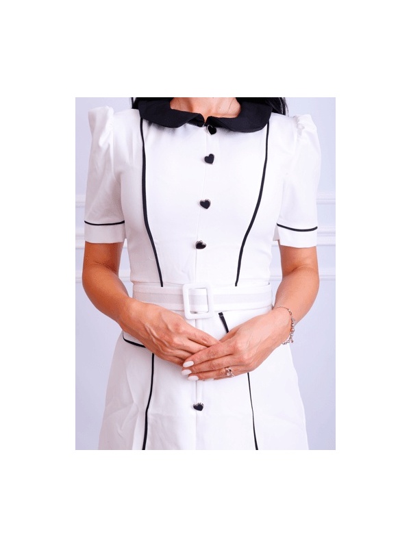 Rochie midi elegantă cu buzunare și curea în talie – croi modern