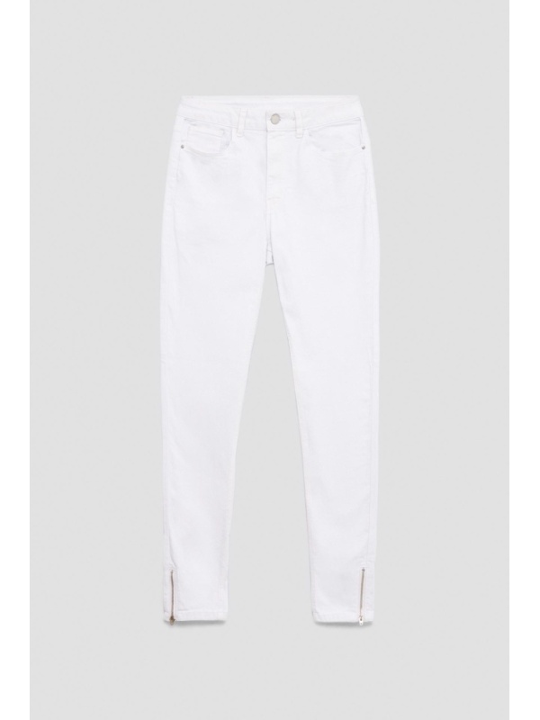 Blugi dama VILA slim fit alb - Img 2