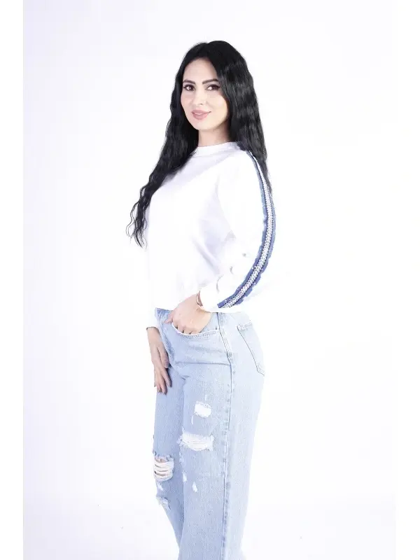 Bluza dama alba cu croi leje