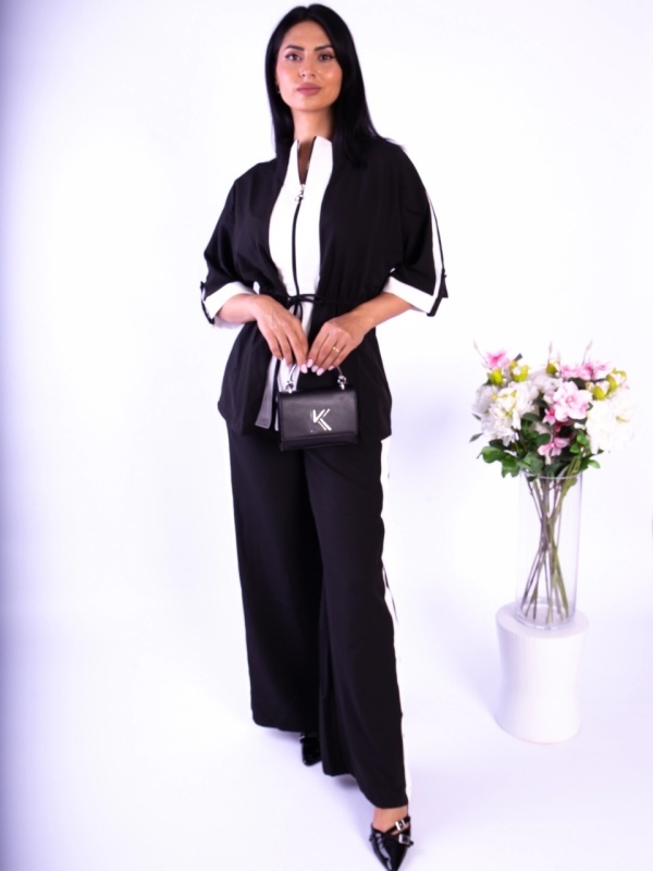 Compleu casual dama Beatriz cu bluza si pantaloni lungi pentru tinute lejere si moderne