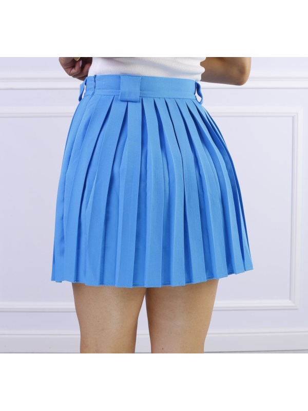 Fusta dama eleganta plisata albastra - Img 2
